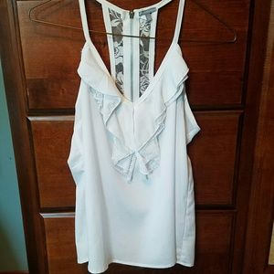 White lace tank top